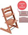 Stokke Sedia Evolutiva Tripp Trapp Terracotta in Legno di Faggio + Cuscino Mauve Omaggio! Seggioloni Pappa