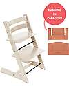 Stokke Sedia Evolutiva Tripp Trapp Vaniglia in Legno di Faggio + Cuscino Terracotta Omaggio! Seggioloni Pappa