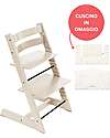 Stokke Sedia Evolutiva Tripp Trapp Vaniglia in Legno di Faggio + Cuscino White Wheat  Omaggio! Seggioloni Pappa
