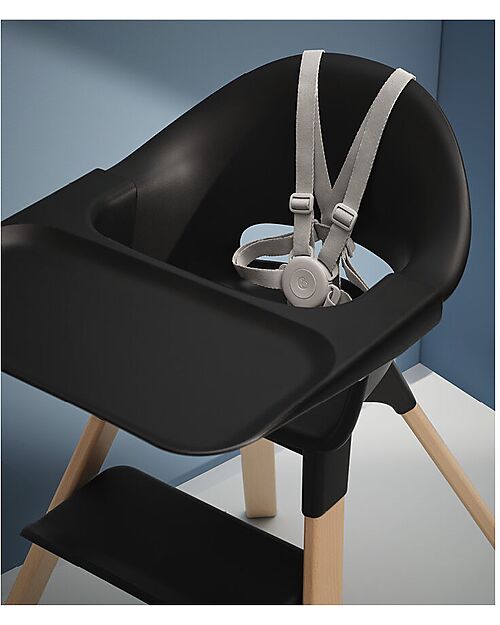 Stokke Seggiolone Clikk - Black Natural - da 6 Mesi a 3 Anni - Legno Massiccio Seggioloni Pappa
