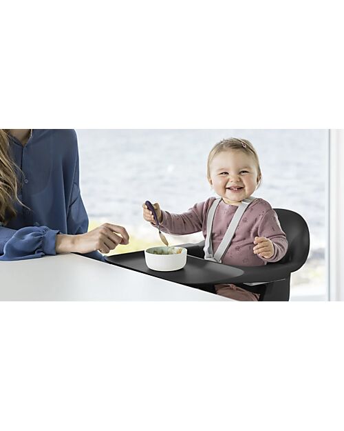 Stokke Seggiolone Clikk - Black Natural - da 6 Mesi a 3 Anni - Legno Massiccio Seggioloni Pappa