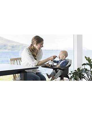 Stokke Seggiolone Clikk - Black Natural - da 6 Mesi a 3 Anni - Legno Massiccio Seggioloni Pappa