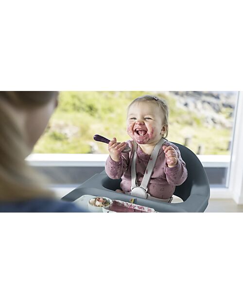 Stokke Seggiolone Clikk - Black Natural - da 6 Mesi a 3 Anni - Legno Massiccio Seggioloni Pappa