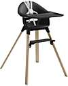 Stokke Seggiolone Clikk - Black Natural - da 6 Mesi a 3 Anni - Legno Massiccio Seggioloni Pappa