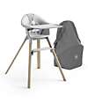Stokke Seggiolone Clikk - Cloud Grey - da 6 Mesi a 3 Anni - Legno Massiccio Seggioloni Pappa
