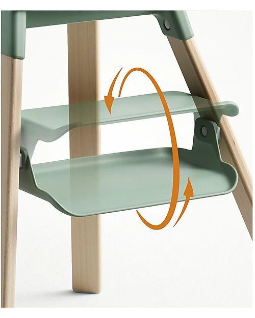 Stokke Seggiolone Clikk - Clover Green - da 6 Mesi a 3 Anni - Legno Massiccio Seggioloni Pappa
