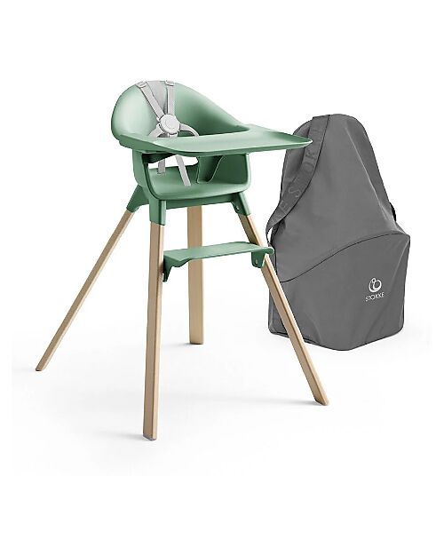 Stokke Seggiolone Clikk - Clover Green - da 6 Mesi a 3 Anni - Legno Massiccio Seggioloni Pappa