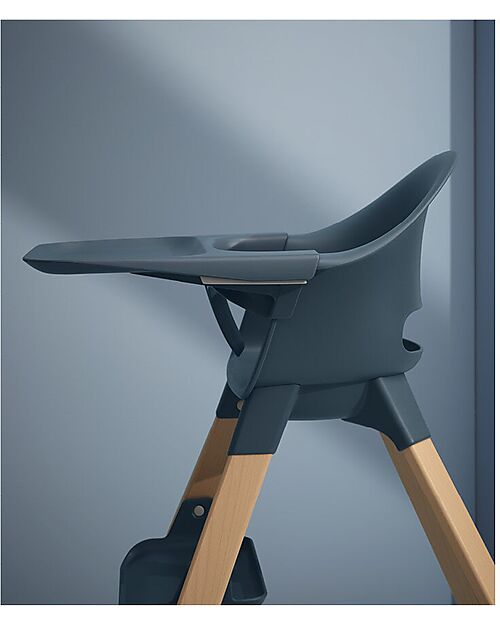 Stokke Seggiolone Clikk - Fjord Blue - da 6 Mesi a 3 Anni - Legno Massiccio Seggioloni Pappa