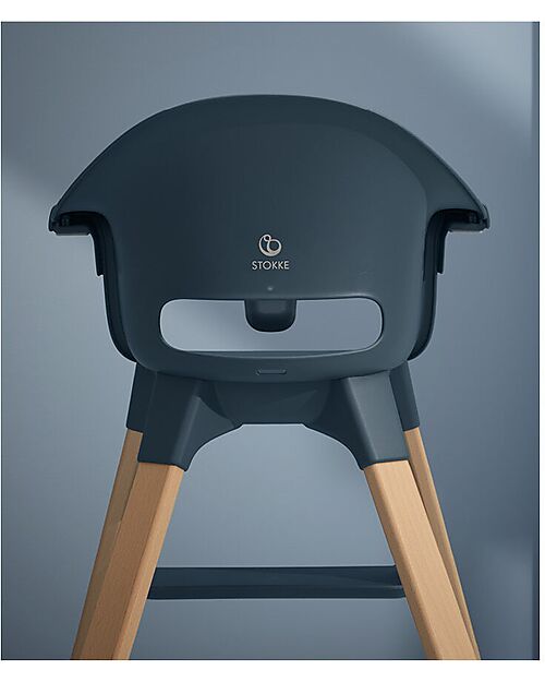 Stokke Seggiolone Clikk - Fjord Blue - da 6 Mesi a 3 Anni - Legno Massiccio Seggioloni Pappa