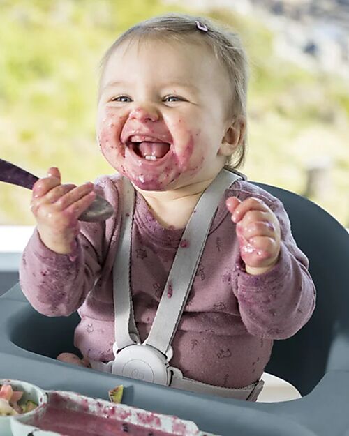 Stokke Seggiolone Clikk - Fjord Blue - da 6 Mesi a 3 Anni - Legno Massiccio Seggioloni Pappa