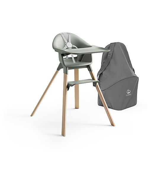 Stokke Seggiolone Clikk - Glacier Green - da 6 Mesi a 3 Anni - Legno Massiccio Seggioloni Pappa