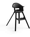 Stokke Seggiolone Clikk - Midnight Black - da 6 Mesi a 3 Anni - Legno Massiccio Seggioloni Pappa