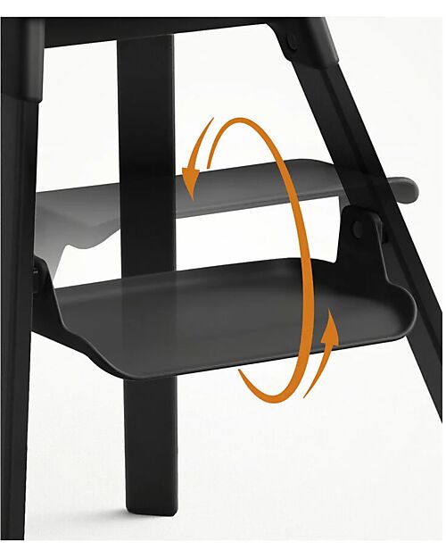 Stokke Seggiolone Clikk - Midnight Black - da 6 Mesi a 3 Anni - Legno Massiccio Seggioloni Pappa