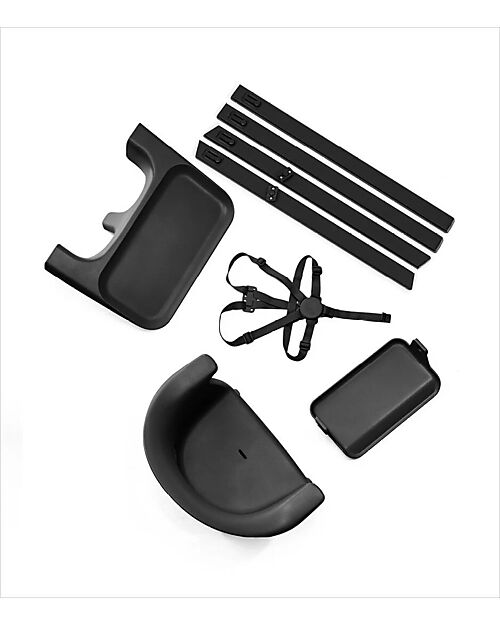 Stokke Seggiolone Clikk - Midnight Black - da 6 Mesi a 3 Anni - Legno Massiccio Seggioloni Pappa