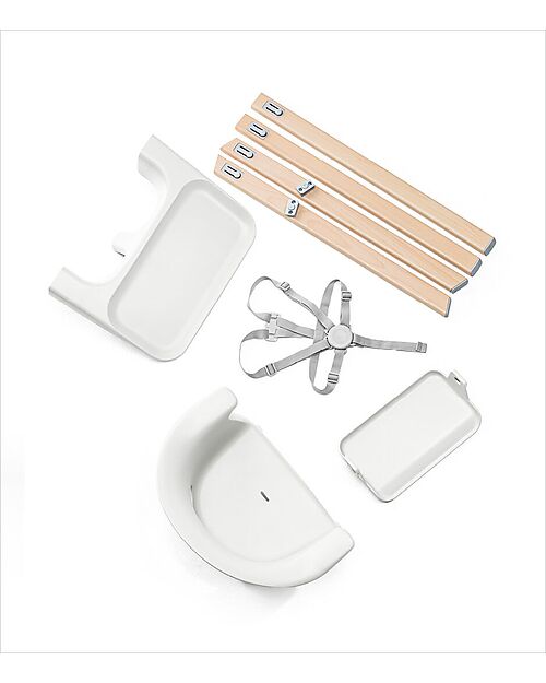 Stokke Seggiolone Clikk - White - da 6 Mesi a 3 Anni - Legno Massiccio Seggioloni Pappa