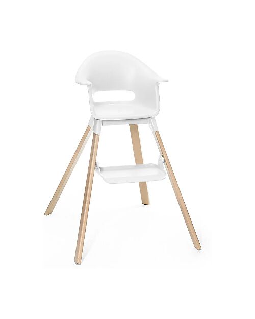 Stokke Seggiolone Clikk - White - da 6 Mesi a 3 Anni - Legno Massiccio Seggioloni Pappa