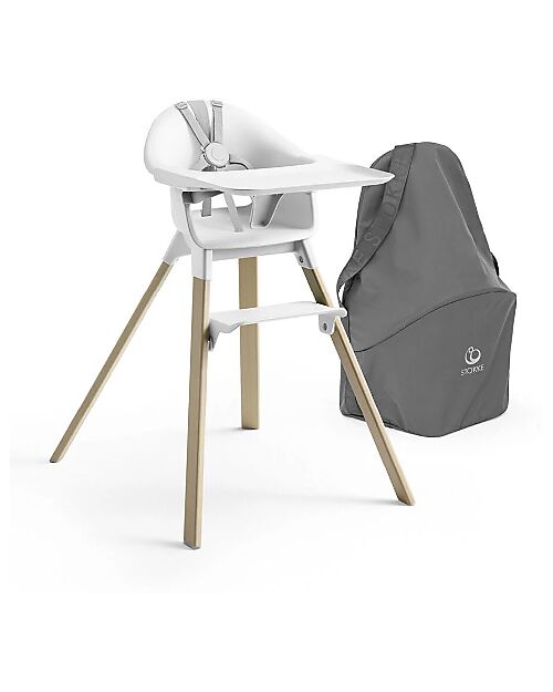 Stokke Seggiolone Clikk - White - da 6 Mesi a 3 Anni - Legno Massiccio Seggioloni Pappa