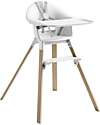 Stokke Seggiolone Clikk - White - da 6 Mesi a 3 Anni - Legno Massiccio Seggioloni Pappa