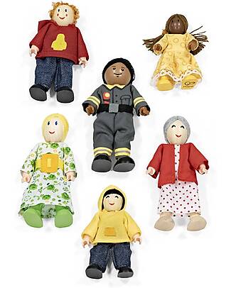 Stokke Set 6 Bambole - Casa delle Bambole - per Tavolo da Gioco MuTable - in Legno Tavoli