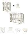 Stokke Set Lettino Sleepi Mini Bianco con Estensione fino a 5 Anni - Include Materassi e Lenzuoli Culle e Ceste