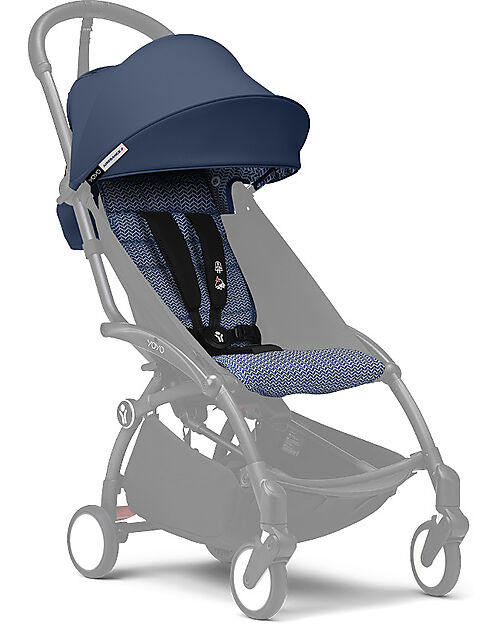 Stokke Set Rivestimento per Passeggino YOYO3 - 6+ Mesi - Air France Blue Passeggini Leggeri