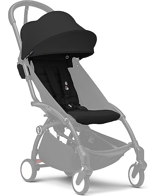 Stokke Set Rivestimento per Passeggino YOYO3 - 6+ Mesi - Nero Passeggini Leggeri