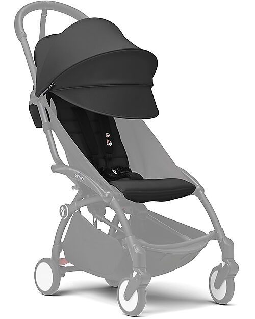 Stokke Set Rivestimento per Passeggino YOYO3 - 6+ Mesi - Nero Passeggini Leggeri
