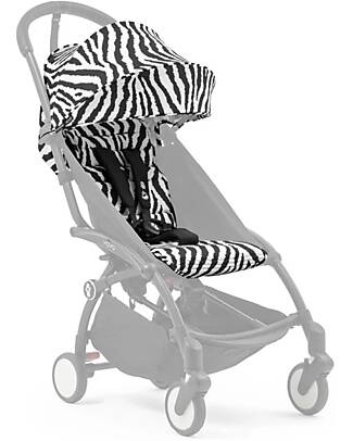 Stokke Set Rivestimento per Passeggino YOYO3 - 6+ Mesi - Zebra - Collezione Wild Passeggini Leggeri