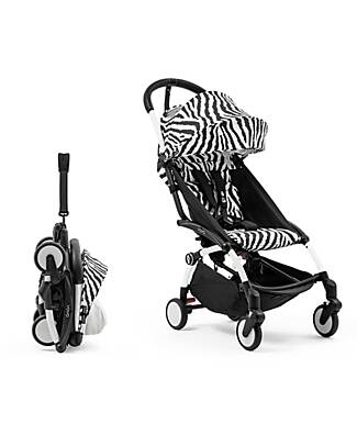 Stokke Set Rivestimento per Passeggino YOYO3 - 6+ Mesi - Zebra - Collezione Wild Passeggini Leggeri