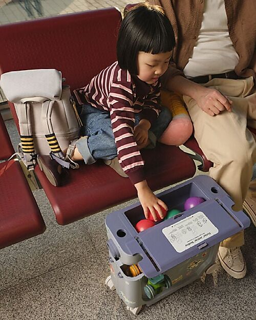 Stokke Set Viaggio JetKids Valigia Cavalcabile + Zaino Espandibile - Artic Blue Borse da Viaggio