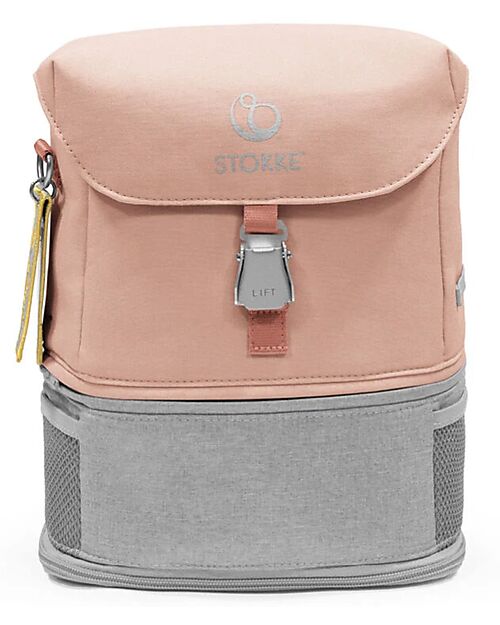Stokke Set Viaggio JetKids Valigia Cavalcabile + Zaino Espandibile - Coral Pink Borse da Viaggio