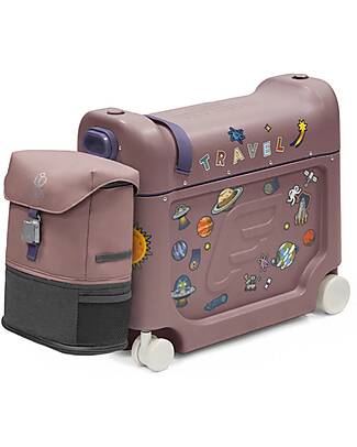 Stokke Set Viaggio JetKids Valigia Cavalcabile + Zaino Espandibile - Hazy Lilac Borse da Viaggio