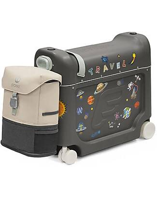 Stokke Set Viaggio JetKids Valigia Cavalcabile + Zaino Espandibile - Midnight Grey Borse da Viaggio