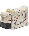 Stokke Set Viaggio JetKids Valigia Cavalcabile + Zaino Espandibile - Moonglow White Borse da Viaggio