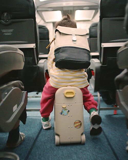 Stokke Set Viaggio JetKids Valigia Cavalcabile + Zaino Espandibile - Moonglow White Borse da Viaggio