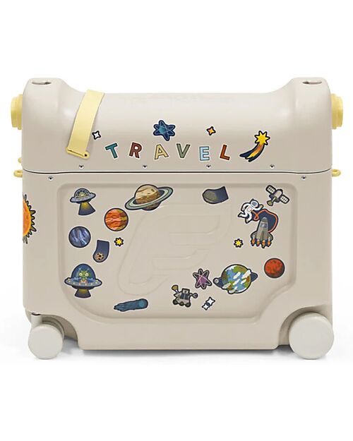Stokke Set Viaggio JetKids Valigia Cavalcabile + Zaino Espandibile - Moonglow White Borse da Viaggio
