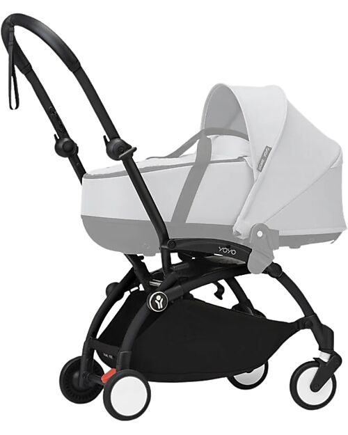 Stokke Telaio Passeggino YOYO3 - Nero - Comprende ampio Cestino e Cinghia per il Trasporto! Passeggini Leggeri