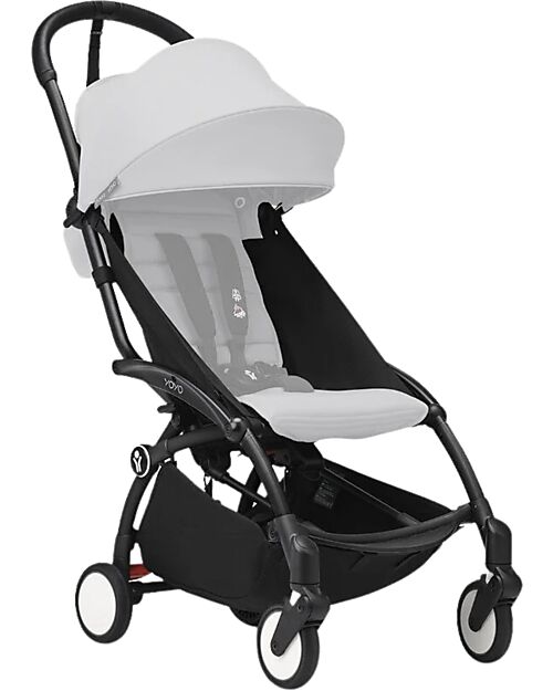 Stokke Telaio Passeggino YOYO3 - Nero - Comprende ampio Cestino e Cinghia per il Trasporto! Passeggini Leggeri