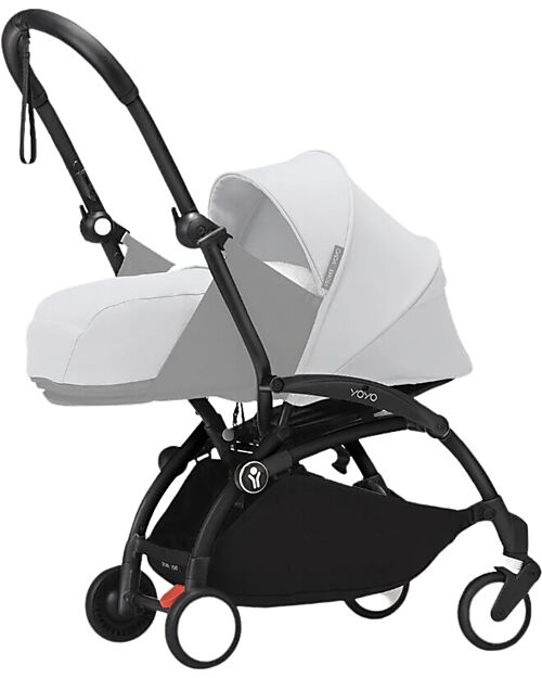 Stokke Telaio Passeggino YOYO3 - Nero - Comprende ampio Cestino e Cinghia per il Trasporto! Passeggini Leggeri