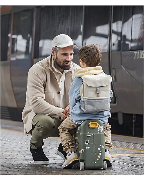 Stokke Valigia Cavalcabile Jet Kids BedBox - Golden Olive Borse da Viaggio