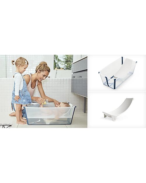 Stokke Vaschetta da Bagno Flexi Bath - Pieghevole - Transparent Blue Vaschette e Accessori