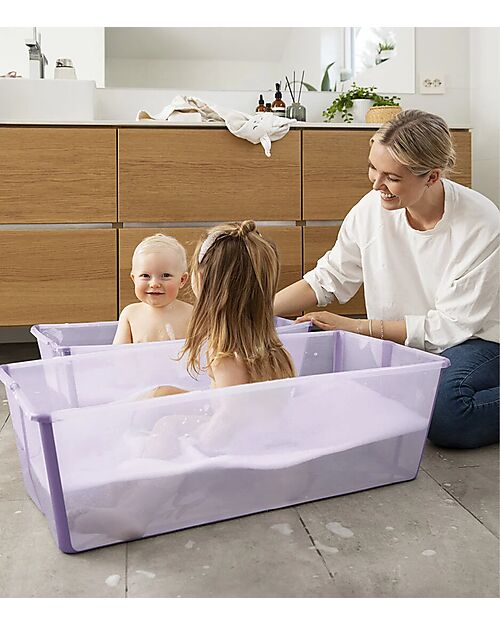 Stokke Vaschetta da Bagno Flexi Bath X-Large - Fino a 6 Anni - Lavanda Vaschette e Accessori