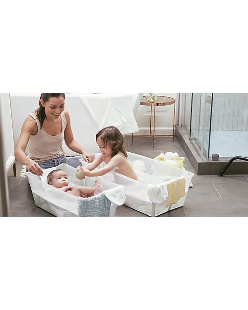 Stokke Vaschetta da Bagno Flexi Bath X-Large - Fino a 6 Anni - Sandy Beige Vaschette e Accessori