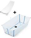 Stokke Vaschetta da Bagno Flexi Bath XL - con Supporto per Neonati - Ocean Blue Vaschette e Accessori