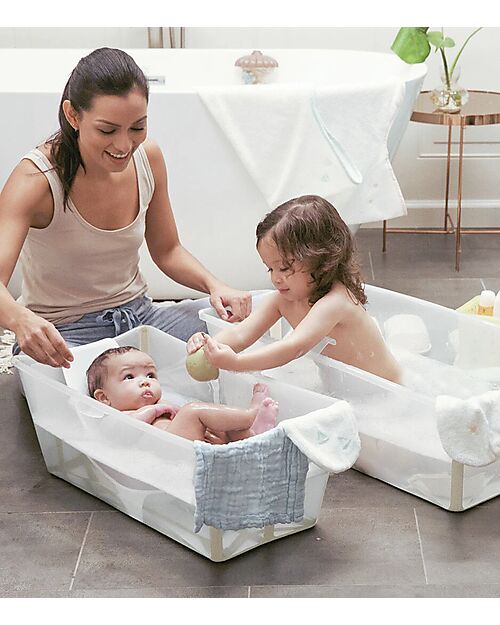 Stokke Vaschetta da Bagno Flexi Bath XL - con Supporto per Neonati - Sandy Beige Vaschette e Accessori
