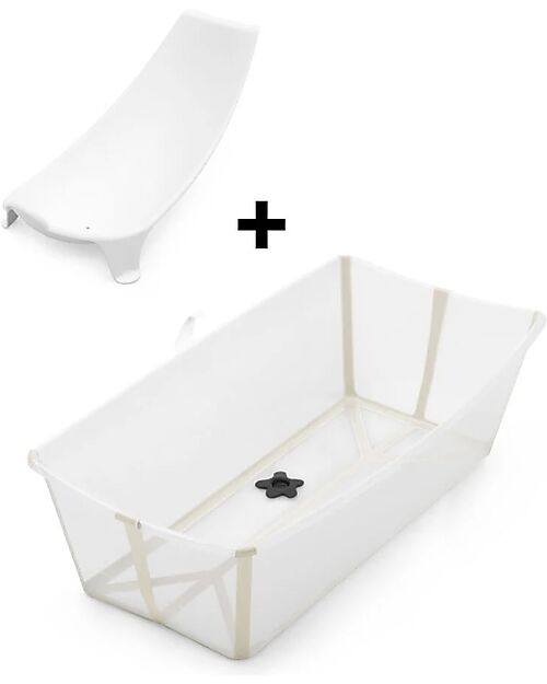 Stokke Vaschetta da Bagno Flexi Bath XL - con Supporto per Neonati - Sandy Beige Vaschette e Accessori