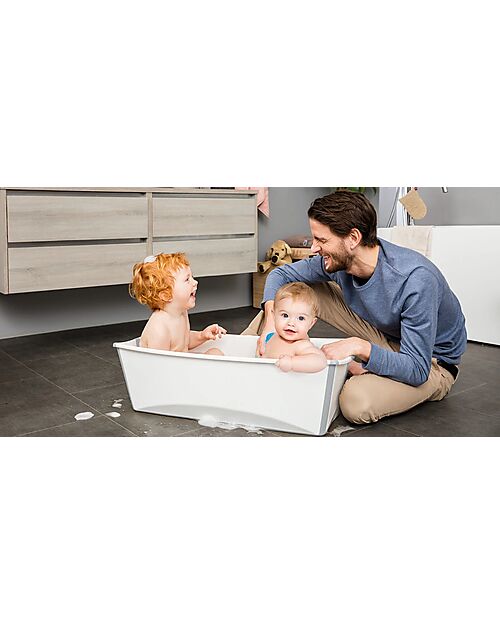 Stokke Vaschetta da Bagno Flexi Bath XL - con Supporto per Neonati - Sandy Beige Vaschette e Accessori