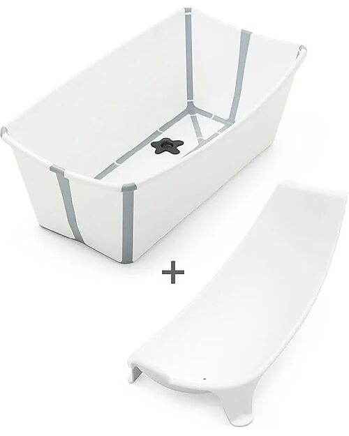 Stokke Vaschetta Pieghevole con Supporto - per Neonati e Bambini - Flexi Bath - Bianco Vaschette e Accessori