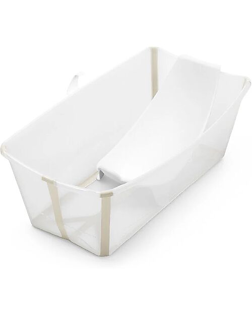 Stokke Vaschetta Pieghevole con Supporto - per Neonati e Bambini - Flexi Bath - Sandy Beige Vaschette e Accessori