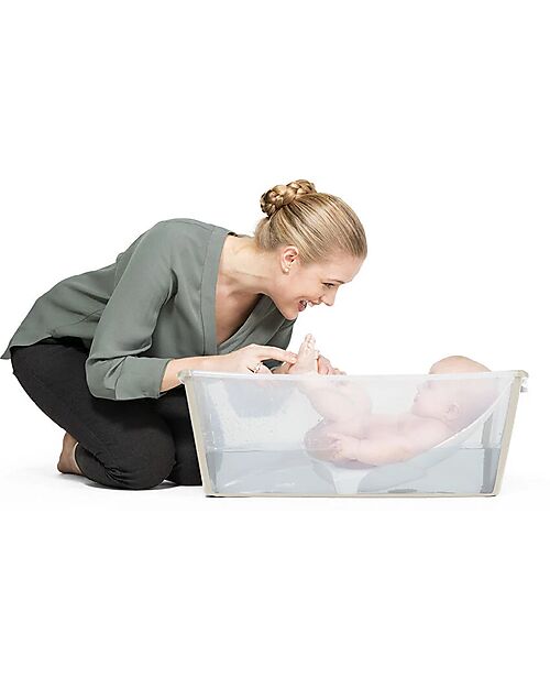 Stokke Vaschetta Pieghevole con Supporto - per Neonati e Bambini - Flexi Bath - Sandy Beige Vaschette e Accessori